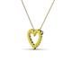 3 - Zayna Yellow Sapphire Heart Pendant 