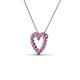 3 - Zayna Pink Sapphire Heart Pendant 