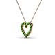 3 - Zayna Green Garnet Heart Pendant 