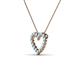 3 - Zayna Aquamarine Heart Pendant 
