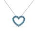 2 - Zayna Blue Topaz Heart Pendant 