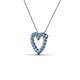 3 - Zayna Blue Topaz Heart Pendant 