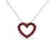2 - Zayna Red Garnet Heart Pendant 