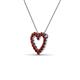 3 - Zayna Red Garnet Heart Pendant 