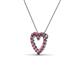 3 - Zayna Rhodolite Garnet Heart Pendant 