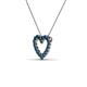 3 - Zayna Blue Diamond Heart Pendant 