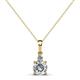 1 - Reyne Lab Grown and Mined Diamond Two Stone Pendant 
