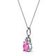 2 - Reyne Pink Sapphire and Diamond Two Stone Pendant 