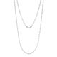 1 - Paperclip Chain Small Rectangle 6 x 2 mm Light Weight Necklace 