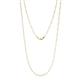 1 - Norah Petite Rectangle Solid Paperclip Chain Necklace 