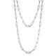 1 - Paperclip Chain Small Rectangle 17 x 5.3 mm Light Weight Necklace 