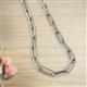 2 - Paperclip Chain Small Rectangle 17 x 5.3 mm Light Weight Necklace 