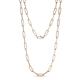 1 - Sandra Large Rectangle Light Weight Paperclip Chain Necklace 
