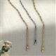 4 - Norah Petite Rectangle Solid Paperclip Chain Necklace 