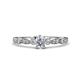 1 - Kiara 0.60 ctw GIA Certified Natural Diamond Oval Shape (6x4 mm) Solitaire Plus accented Natural Diamond Engagement Ring 