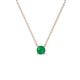1 - Juliana 4.00 mm Round Emerald Solitaire Pendant Necklace 