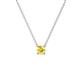 1 - Juliana 4.00 mm Round Yellow Sapphire Solitaire Pendant Necklace 