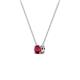 3 - Juliana 4.00 mm Round Ruby Solitaire Pendant Necklace 