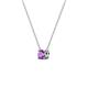 3 - Juliana 4.00 mm Round Amethyst Solitaire Pendant Necklace 