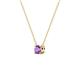3 - Juliana 4.00 mm Round Amethyst Solitaire Pendant Necklace 