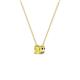 3 - Juliana 4.00 mm Round Yellow Sapphire Solitaire Pendant Necklace 