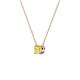 3 - Juliana 4.00 mm Round Yellow Sapphire Solitaire Pendant Necklace 