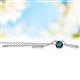 2 - Juliana 4.00 mm Round Blue Diamond Solitaire Pendant Necklace 
