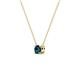 3 - Juliana 4.00 mm Round Blue Diamond Solitaire Pendant Necklace 