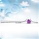 2 - Juliana 4.50 mm Round Amethyst Solitaire Pendant Necklace 