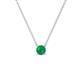 1 - Juliana 4.50 mm Round Emerald Solitaire Pendant Necklace 