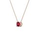 3 - Juliana 4.50 mm Round Ruby Solitaire Pendant Necklace 