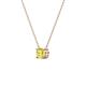 3 - Juliana 4.50 mm Round Yellow Sapphire Solitaire Pendant Necklace 