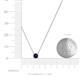 4 - Juliana 4.00 mm Round Blue Sapphire Solitaire Pendant Necklace 