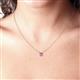 5 - Juliana 4.00 mm Round Pink Sapphire Solitaire Pendant Necklace 