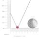 4 - Juliana 4.00 mm Round Pink Tourmaline Solitaire Pendant Necklace 