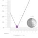 4 - Juliana 4.00 mm Round Amethyst Solitaire Pendant Necklace 