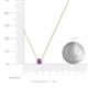 4 - Juliana 4.00 mm Round Amethyst Solitaire Pendant Necklace 
