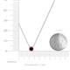 4 - Juliana 4.00 mm Round Red Garnet Solitaire Pendant Necklace 