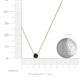 4 - Juliana 4.00 mm Round Black Diamond Solitaire Pendant Necklace 