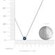 4 - Juliana 4.00 mm Round Blue Diamond Solitaire Pendant Necklace 
