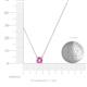 4 - Juliana 4.50 mm Round Pink Sapphire Solitaire Pendant Necklace 