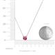 4 - Juliana 4.50 mm Round Pink Tourmaline Solitaire Pendant Necklace 