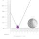 4 - Juliana 4.50 mm Round Amethyst Solitaire Pendant Necklace 