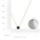 4 - Juliana 4.50 mm Round Black Diamond Solitaire Pendant Necklace 