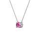 3 - Juliana 5.00 mm Round Lab Created Pink Sapphire Solitaire Pendant Necklace 