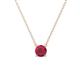 1 - Juliana 5.00 mm Round Ruby Solitaire Pendant Necklace 