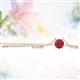 2 - Juliana 5.00 mm Round Ruby Solitaire Pendant Necklace 