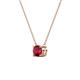 3 - Juliana 5.00 mm Round Ruby Solitaire Pendant Necklace 