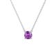 1 - Juliana 5.00 mm Round Amethyst Solitaire Pendant Necklace 