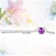 2 - Juliana 5.00 mm Round Amethyst Solitaire Pendant Necklace 